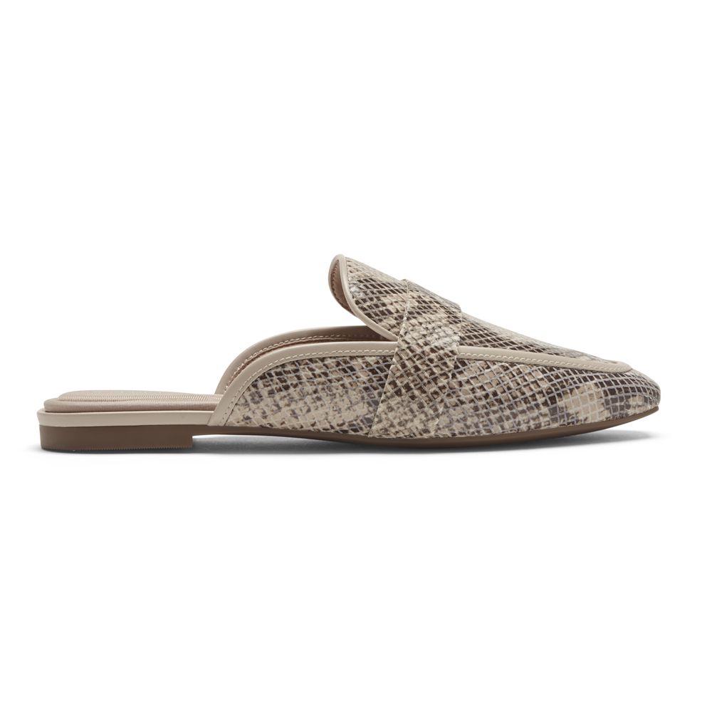 Mocassins Mulher Rockport Total Motion Laylani Slide Taupe,Portugal WBRPG-1490